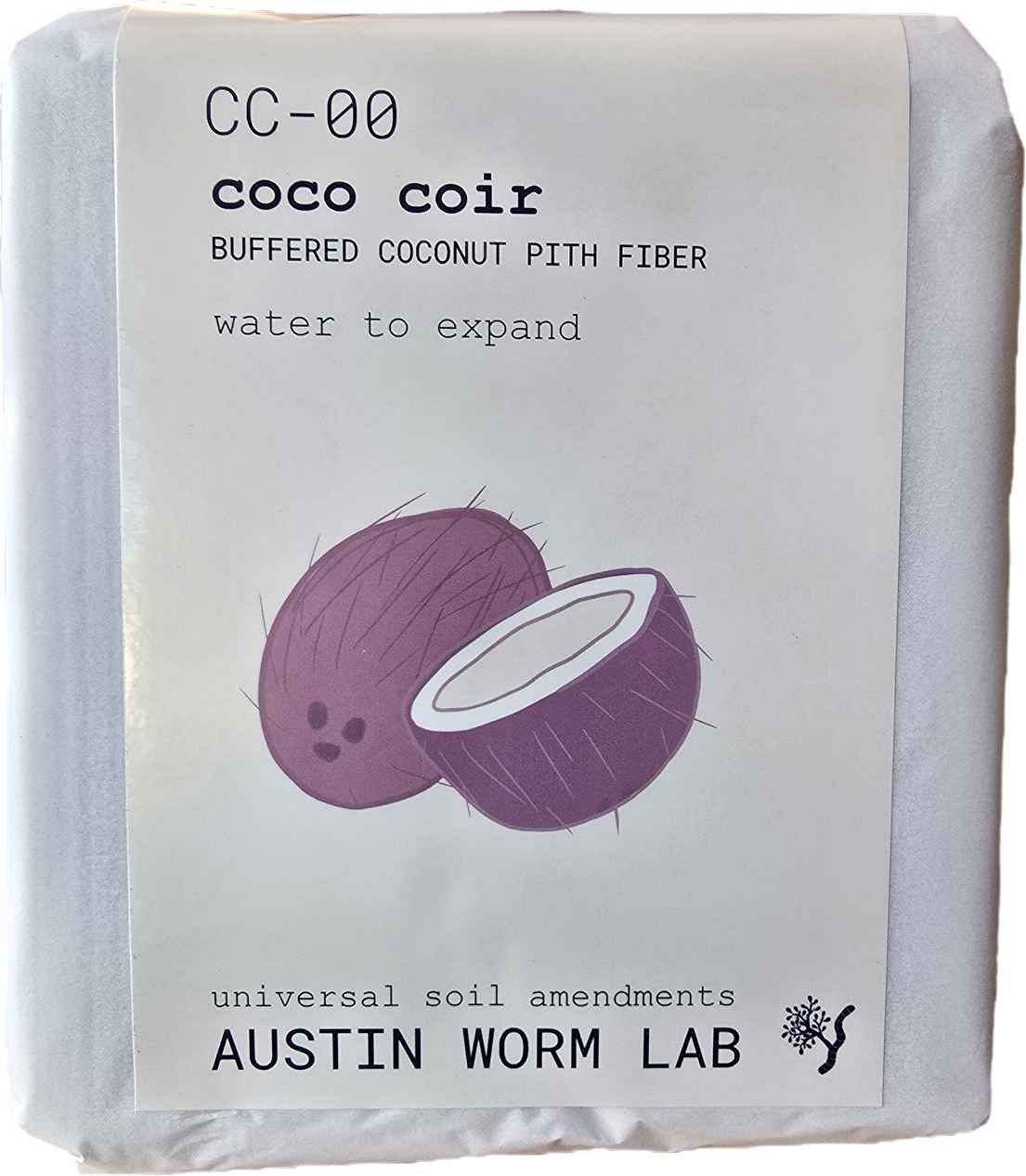 Rinsed Coco Coir Brick 