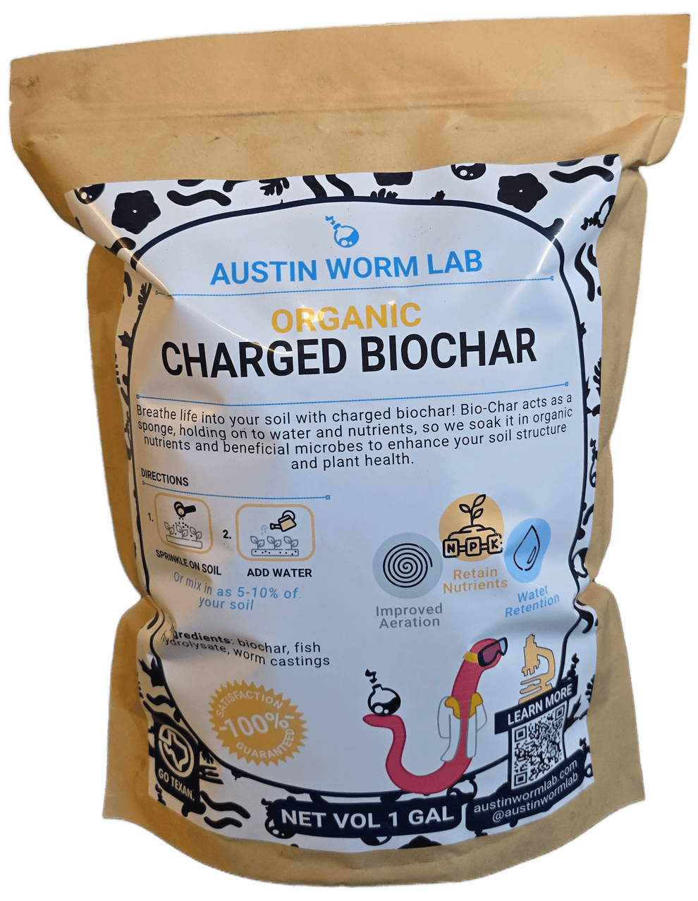 Lab Biochar Charged Biochar - FREE SHIPPING – Austin Worm Lab